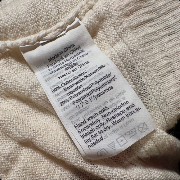 Madewell ‘Summer Ryder Cardigan Sweater in Stripe’ in “Pearl Ivory” Size Small - Picture 9 of 16